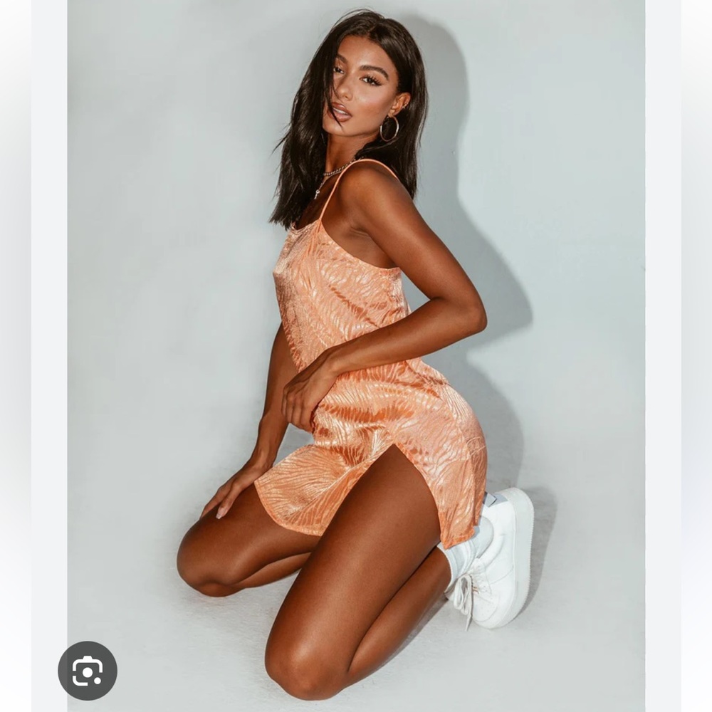 Motel Orange Zebra Shift Dress